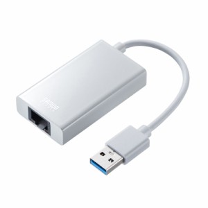 USB A LANアダプタ USBハブ付き USB3.2 ギガビット対応 ホワイト[USB-CVLAN3WN]