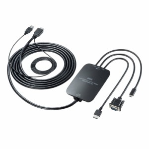 マルチ入力 HDMI変換ケーブル 3m VGA USB Type-C HDMIに変換 [VGA-CVHDMLT]