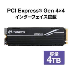 Transcend PCIe M.2 SSD 250H 4TB NVMe PCIe Gen4×4 3D NAND TS4TMTE250H[TS4TMTE250H]