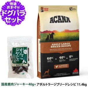 【店内全品送料無料】アカナ アダルトラージブリード 11.4kg＋国産鹿肉ジャーキースモールカット40g  【ドッグパラダイス限定セット】