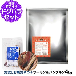 【店内全品送料無料】ピナクル サーモン＆パンプキン 4kg+国産お魚厚削り(お試しサイズ)【ドッグパラダイス限定セット】ドッグフード 犬