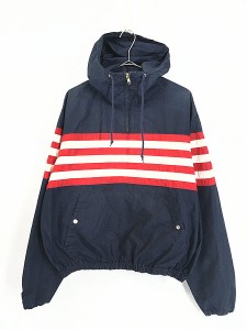 古着 90s Polo Ralph Lauren ボーダー プルオーバー コットン ジャケット パーカー M 古着