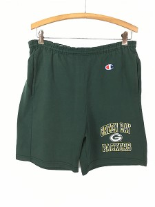 古着 80s USA製 Champion NFL パッカーズ イージー ショーツ ショート パンツ M 古着