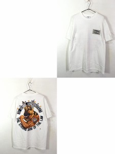 古着 90s USA製 マッチョ 犬 グラフィック Tシャツ L 古着