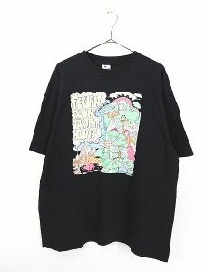 古着 90s 恐竜 コミック ポップ アート Tシャツ XL 古着