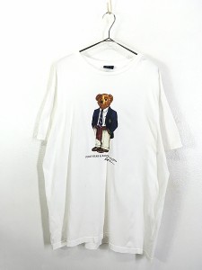古着 90s Polo Ralph Lauren 「POLO BEAR」 プレッピー ポロベア Tシャツ XL 古着