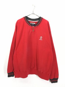 古着 00s Champion Reverse Weave 「WISCONSIN」 貴重 ハーフボタン リブライン リバース スウェット XL位 古着