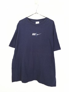 古着 NIKE ロゴ スウォッシュ フロント 刺しゅう Tシャツ XL 古着