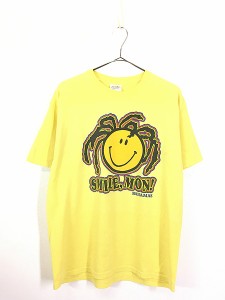 古着 00s SMILE MON ドレッド スマイル ニコちゃん Tシャツ L 古着