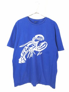 古着 90s Polo Ralph Lauren ロブスター グラフィック BIG プリント Tシャツ L 古着