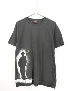 古着 90s Innocent Bystander シルエット ワイン アート Tシャツ XL 古着