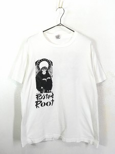 古着 90s USA製 Rusted Root 猿 ワールド ビート ロック バンド Tシャツ L 古着