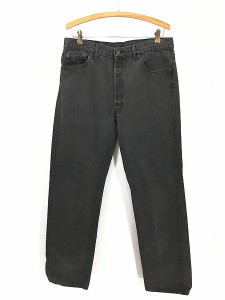 古着 90s USA製 Levi's 501 ブラック デニム パンツ ジーンズストレート W34 L31 古着