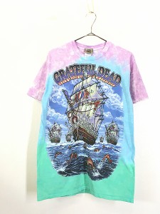 古着 00s Grateful Dead 「SHIP of FOOLS」 両面 ロック バンド タイダイ Tシャツ M 古着