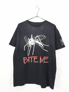 古着 00s 人気 「Bite Me」 蚊 モスキート ポップ アート Tシャツ XL位 古着