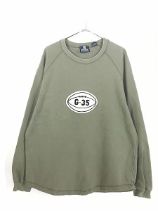 古着 90s GAP 「G-35」 もこもこ パイル パッチ ラウンド スウェット トレーナー M 古着