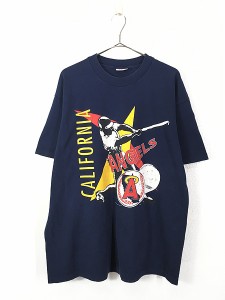 古着 90s USA製 MLB CALIFORNIA ANGELS エンゼルス ベースボール Tシャツ XL 古着