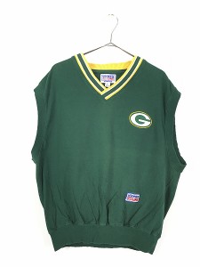 古着 Starter NFL GREEN BAY PACKERS パッカーズ スウェット ベスト L 古着