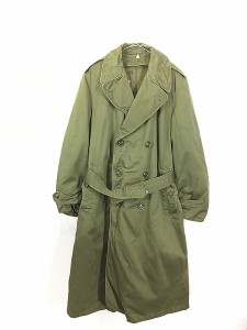 古着 50s 米軍 US ARMY 「OVERCOAT COTTON OD-7」 ダブルブレスト オーバー コート ライナー完備!! R-M 古着