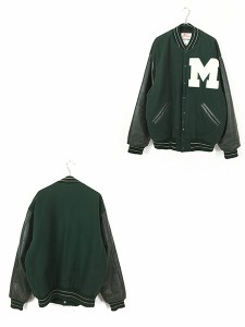 80s UNION LINE 切り返しレザー スタジャン 古着 eva.gov.co