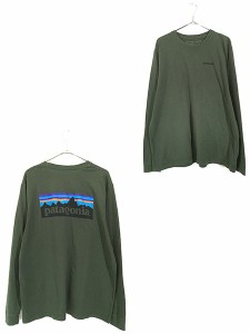 古着 18s Patagonia フィッツロイ プリント 長袖 Tシャツ ロンT L 古着