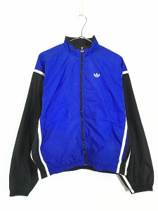 古着 90s adidas 裏地 天竺 トレフォイル 刺しゅう ナイロン ジャケット M 古着