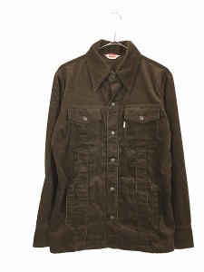 古着 70s Levi's Big E ベロア 太畝 コーデュロイ シャツ ジャケット L位