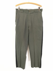 古着 50s HART UNIFORMS サイドライン ギャバジン ウール ワーク パンツ スリム W31 L26 美品!!