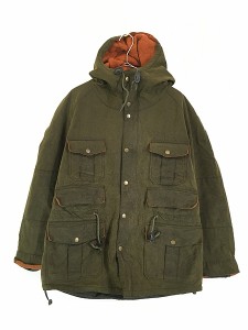 古着 Barbour Greatcoat 「WESSEX」 防寒 パデッド 8oz オイルド ワックス マウンテンパーカー コート L