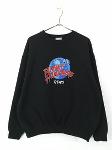 古着 90s USA製 PLANET HOLLYWOOD 「RENO」 BIG ロゴ スウェット XL 古着