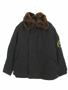 「Deadstock」 古着 80s ロシア軍 AIR FORCE ライナー付 モカ 襟ボア キャンバス ウィンター ジャケット 52-3