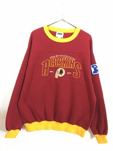 古着 90s NFL Washington Redskins レッドスキンズ 刺しゅう スウェット トレーナー M 古着