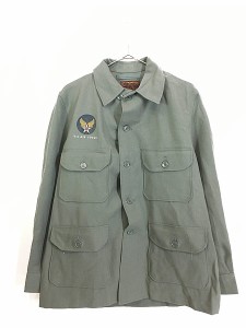 「Deadstock」 古着 50s 米軍 USAF A-1B 「SHIRT FLYING HEAVY」 ヘビー ウール シャツ ジャケット M 美品!! 古着?@