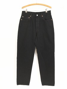 古着 90s Levi's 553 ハイウエスト スーパー ブラック デニム パンツ ジーンズ 美品!! W32 L31 古着