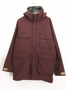 古着 80s USA製 WoolRich ウール ライナー マウンテン パーカー マウンパ Wレッド L位 古着