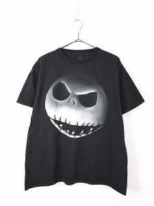 古着 Disney The Nightmare Before Christmas ジャック BIG プリント Tシャツ L 古着