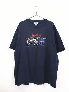古着 90s MLB NY Yankees ヤンキース 1998 World Series 刺しゅう Tシャツ XL 古着