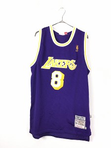 古着 90s NBA Los Angeles Lakers No8 「Kobe Bryant」 ブライアント メッシュ タンクトップ L 古着