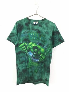 古着 90s USA製 INCREDIBLE HULK COASTER ハルク アトラクション タイダイ Tシャツ S 古着