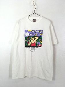 古着 00s HP OPEN VIEW 花畑 ポップ アート Tシャツ XL 古着