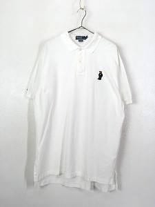 古着 Polo Ralph Lauren 「POLO BEAR」 ポロベア 刺しゅう カノコ ポロ シャツ XL 古着