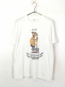 古着 80s USA製 FAIRY GODMOTHER ハンド ペイント Tシャツ L 古着