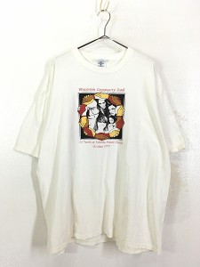 古着 90s シェイクハンド スクエア グラフィック アート Tシャツ XXL 古着