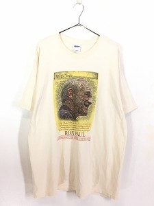 古着 RON PAUL 政治家 モザイク フォト アート Tシャツ XL 古着