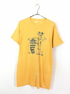 古着 90s USA製 Pink Panther ピンクパンサー 「GREEK WEEK 81」 両面 Tシャツ XL 古着