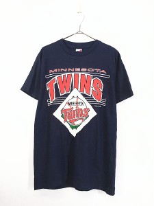 「Deadstock」 古着 90s USA製 MLB Minnesota Twins ツインズ BIG プリント Tシャツ L 古着