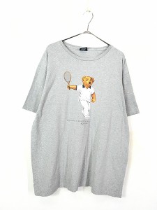古着 90s Polo Ralph Lauren 「POLO BEAR」 テニス ポロベア Tシャツ XL 古着