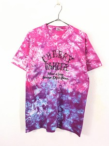 古着 80s USA製 Ben & Jerry's Cherry Garcia アイス サイケデリック ロック タイダイ Tシャツ L 古着