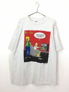 古着 90s Pete and Clete 「I'm not Athletic?」 アメコミ ポップ ファニー アート Tシャツ XL 古着