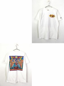 古着 90s Hard Rock Cafe 「BERLIN」 ステンドグラス 壁画 アート ハードロック Tシャツ 白 M 古着